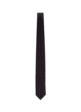 Figure View - Click To Enlarge - STEFANOBIGI MILANO - Floral Embroidered Silk Tie