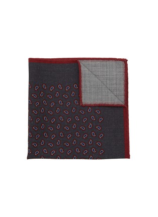 Main View - Click To Enlarge - STEFANOBIGI MILANO - Paisley Print Wool Pocket Square