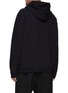 Back View - Click To Enlarge - MAISON MARGIELA - Inverted Logo Embroidery Cotton Hoodie