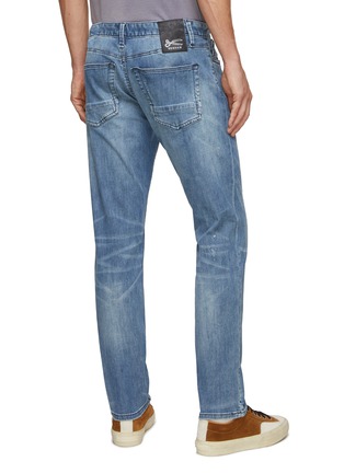 Back View - Click To Enlarge - DENHAM - Free Move Whiskered Straight Leg Jeans