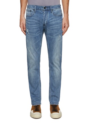 Main View - Click To Enlarge - DENHAM - Free Move Whiskered Straight Leg Jeans