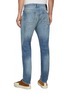 Back View - Click To Enlarge - DENHAM - Taper Distressed Detail Low Rise Jeans