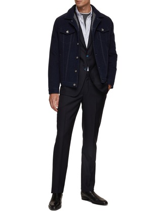 Figure View - Click To Enlarge - ISAIA - Gregorio Single Breasted Wool Blazer
