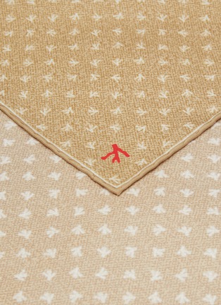 Detail View - Click To Enlarge - ISAIA - Allover Logo Print Pocket Square