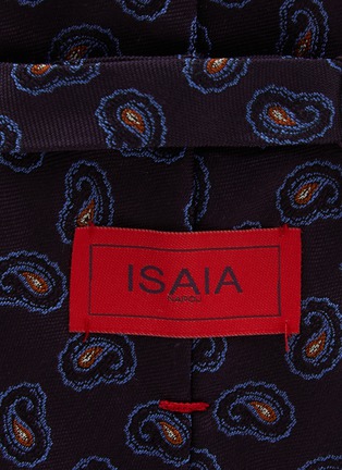 Detail View - Click To Enlarge - ISAIA - Paisley Embroidered Silk Tie