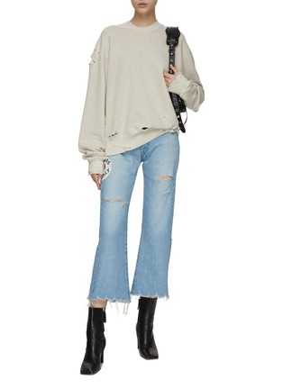 Figure View - Click To Enlarge - KURO - Preston Embroidered Badge Boyfriend Jeans