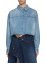 Main View - Click To Enlarge - KURO - Cropped Denim Shirt