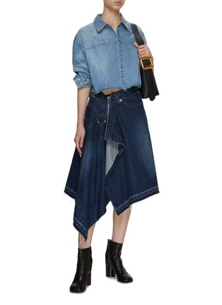 Figure View - Click To Enlarge - KURO - Cropped Denim Shirt