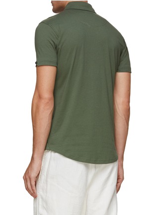 Back View - Click To Enlarge - ORLEBAR BROWN - Sebastian Cotton Silk Blend Polo Shirt