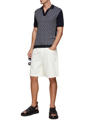 Figure View - Click To Enlarge - ORLEBAR BROWN - x James Bond Horton Intarsia Knitted Polo Shirt