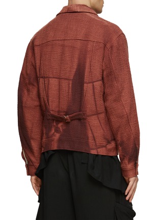 Back View - Click To Enlarge - JIYONGKIM - Sun Bleached Tweed Trucker Jacket
