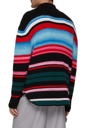 Back View - Click To Enlarge - MISSONI - Long Sleeve Striped Wool Shirt