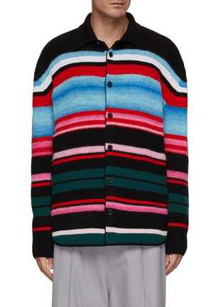 Main View - Click To Enlarge - MISSONI - Long Sleeve Striped Wool Shirt