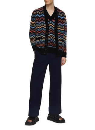 Figure View - Click To Enlarge - MISSONI - Chevron Motif Knit Cardigan