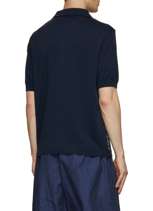Back View - Click To Enlarge - MISSONI - Knit Short Sleeve Silk Ray Polo T-Shirt