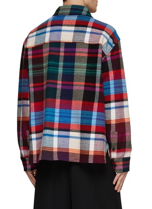 Back View - Click To Enlarge - MISSONI - Checkered Loom Knit Overshirt