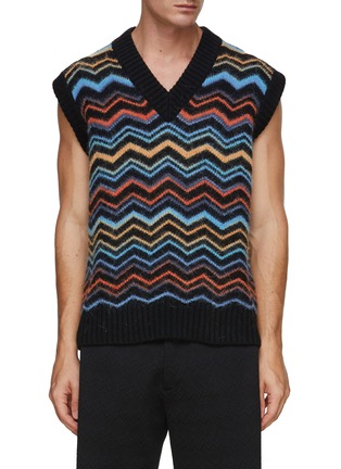 Main View - Click To Enlarge - MISSONI - Chevron Knitted Vest