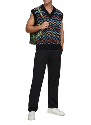 Figure View - Click To Enlarge - MISSONI - Chevron Wool Blend Knit Pants