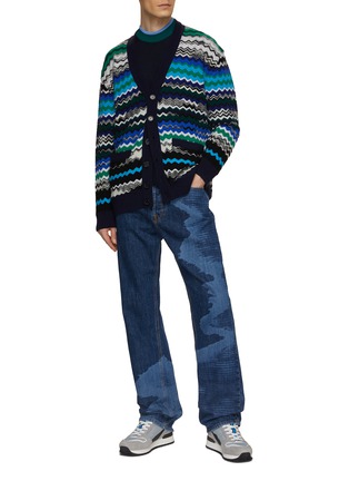 Figure View - Click To Enlarge - MISSONI - Chevron Motif Knit Cardigan