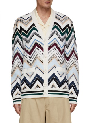 Main View - Click To Enlarge - MISSONI - Zig Zag Print Cardigan