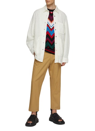 Figure View - Click To Enlarge - MISSONI - Large Zig Zag Motif Knit Sweater