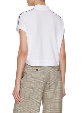 Back View - Click To Enlarge - BRUNELLO CUCINELLI - Cotton Cropped Polo Shirt
