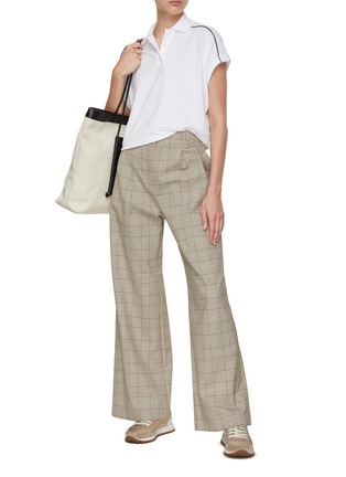 Figure View - Click To Enlarge - BRUNELLO CUCINELLI - Cotton Cropped Polo Shirt