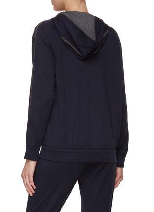Back View - Click To Enlarge - BRUNELLO CUCINELLI - Cotton Silk Blend Hoodie