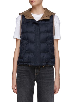 Main View - Click To Enlarge - BRUNELLO CUCINELLI - Nylon Hooded Puffer Gilet