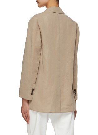 Back View - Click To Enlarge - BRUNELLO CUCINELLI - Cotton Gauze Loose Fit Blazer