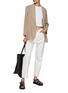 Figure View - Click To Enlarge - BRUNELLO CUCINELLI - Cotton Gauze Loose Fit Blazer