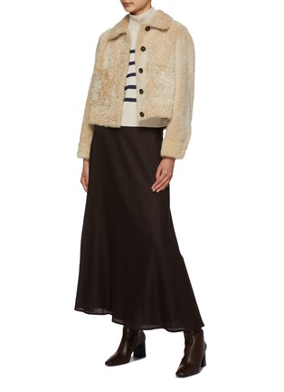 Figure View - Click To Enlarge - BRUNELLO CUCINELLI - Reversible Shearling Jacket