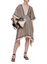 Figure View - Click To Enlarge - BRUNELLO CUCINELLI - Silk Floral Midi Dress