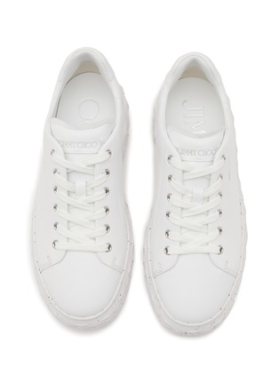 Detail View - Click To Enlarge - JIMMY CHOO - Diamond Leather Lace Up Sneakers