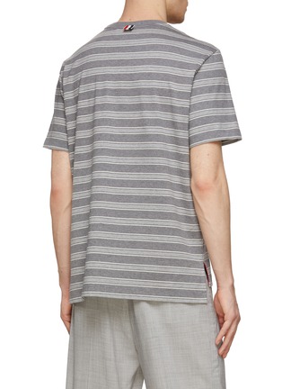 Back View - Click To Enlarge - THOM BROWNE - Striped T-Shirt