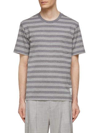 Main View - Click To Enlarge - THOM BROWNE - Striped T-Shirt