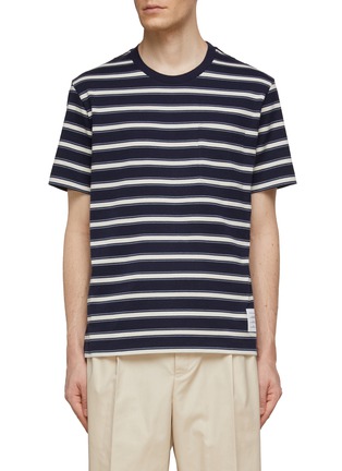 Main View - Click To Enlarge - THOM BROWNE - Striped T-Shirt