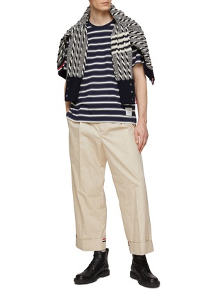Figure View - Click To Enlarge - THOM BROWNE - Striped T-Shirt