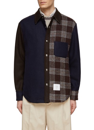 Main View - Click To Enlarge - THOM BROWNE  - Checked Wool Shirt