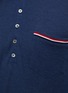  - THOM BROWNE  - Contrast Detail Cotton Polo Shirt