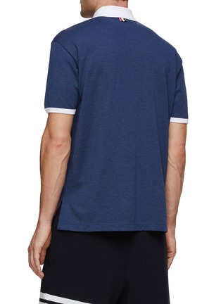 Back View - Click To Enlarge - THOM BROWNE  - Contrast Detail Cotton Polo Shirt
