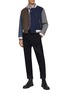Figure View - Click To Enlarge - THOM BROWNE  - Tonal 4 Bar Tailored Wool Pants