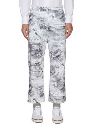 Main View - Click To Enlarge - THOM BROWNE  - Nautical Print Cotton Pants