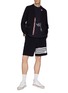 Figure View - Click To Enlarge - THOM BROWNE  - Tricolour Stripe Detail Wool Cardigan