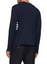 Back View - Click To Enlarge - THOM BROWNE  - 4 Bar Wool Blend T-Shirt