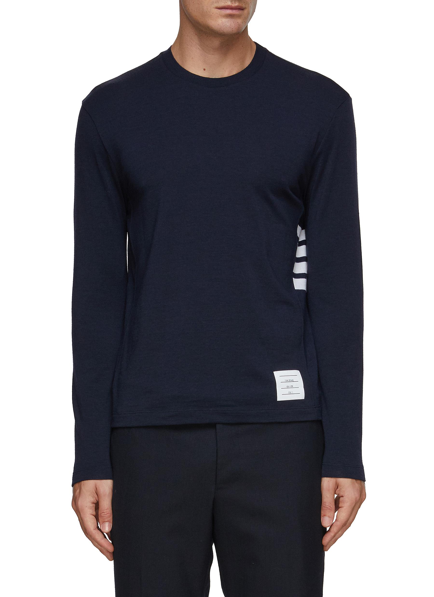 THOM BROWNE | 4 Bar Wool Blend T-Shirt | Men | Lane Crawford