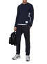 Figure View - Click To Enlarge - THOM BROWNE  - 4 Bar Wool Blend T-Shirt