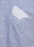  - THOM BROWNE - Whale Embroidered Cotton Oxford Shirt