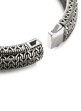 Detail View - Click To Enlarge - JOHN HARDY - ‘Classic Chain’ Silver Oval Bangle — Size S