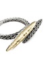 Detail View - Click To Enlarge - JOHN HARDY - ‘Classic Chain’ Hammered 18K Gold Silver Ellipse Ring — Size 6